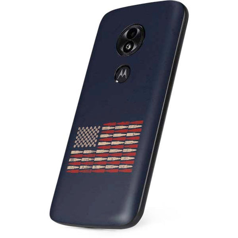 Blue Bullet American Flag Moto E5 Play Skin